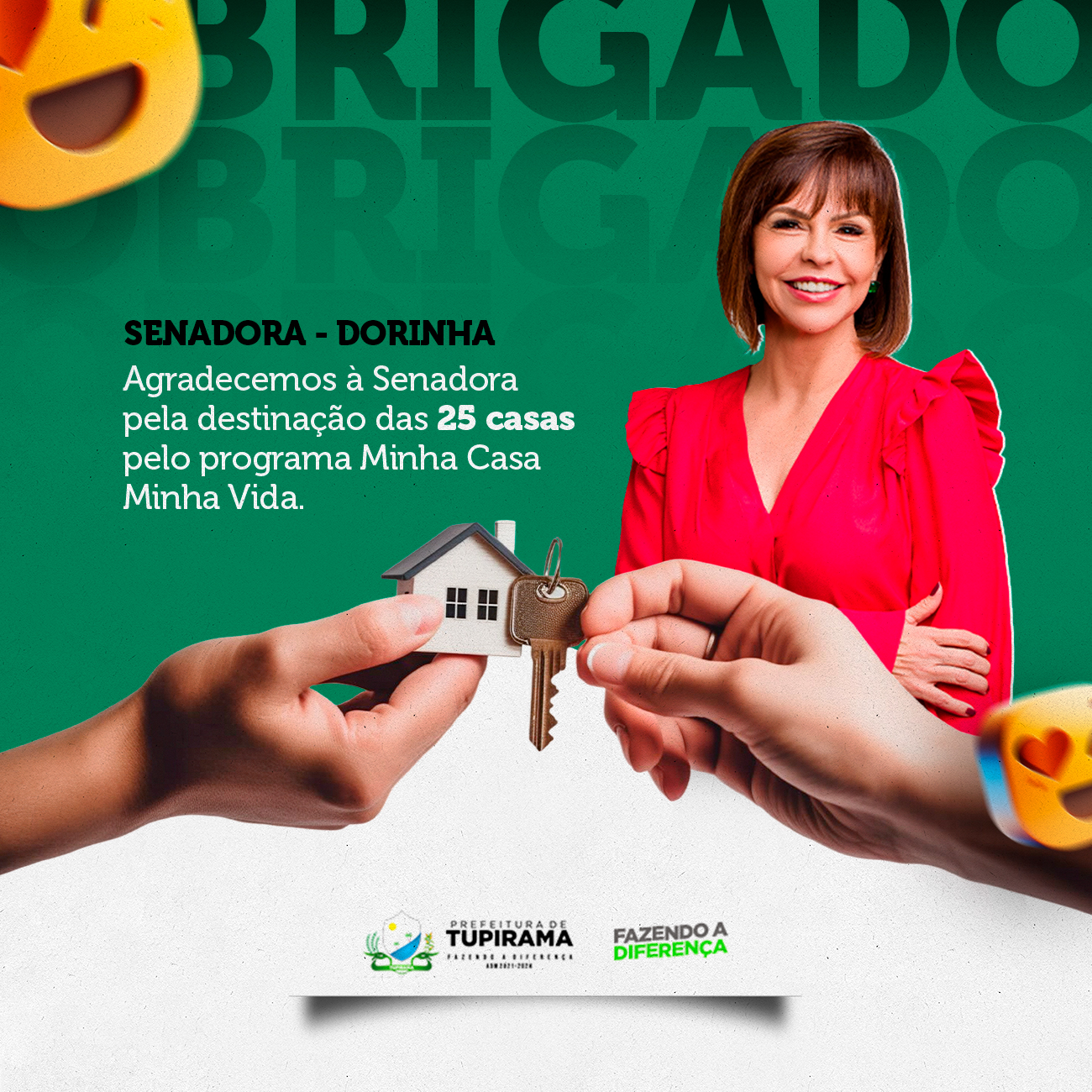 SENADORA DORINHA DESTINA 25 CASAS PELO PROGRAMA MINHA CASA MINHA VIDA